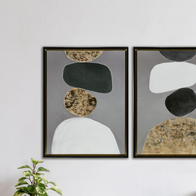 INK+IVY Neutral Stones Figura 2-pc. Wall Art Sets