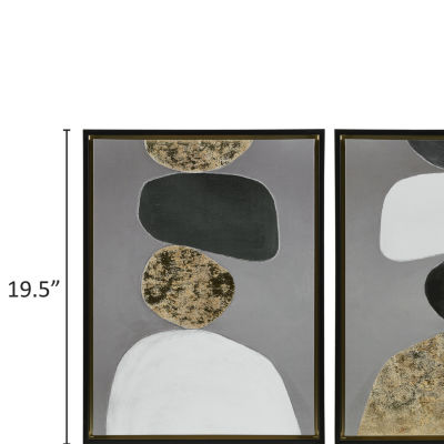 INK+IVY Neutral Stones Figura 2-pc. Wall Art Sets