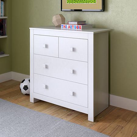 4-Drawer Chest, One Size, White