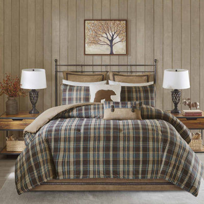 Woolrich Hadley Plaid Oversized Cozy Spun Comforter Set
