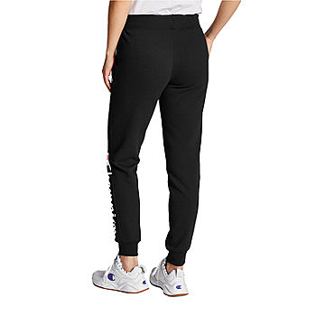 Champion Fleece Logo Womens Jogger Pant, Color: Black - JCPenney