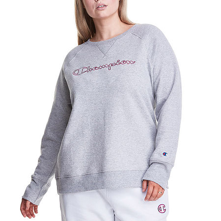  Champion Womens Crew Neck Long Sleeve Sweatshirt Plus