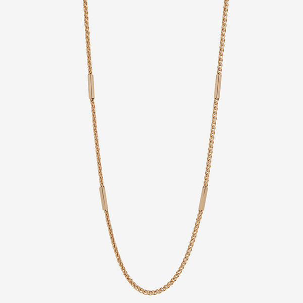 Worthington Gold Tone 36 Inch Braid Strand Necklace