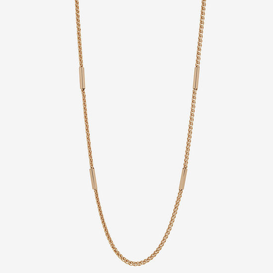 Worthington Gold Tone 36 Inch Braid Strand Necklace