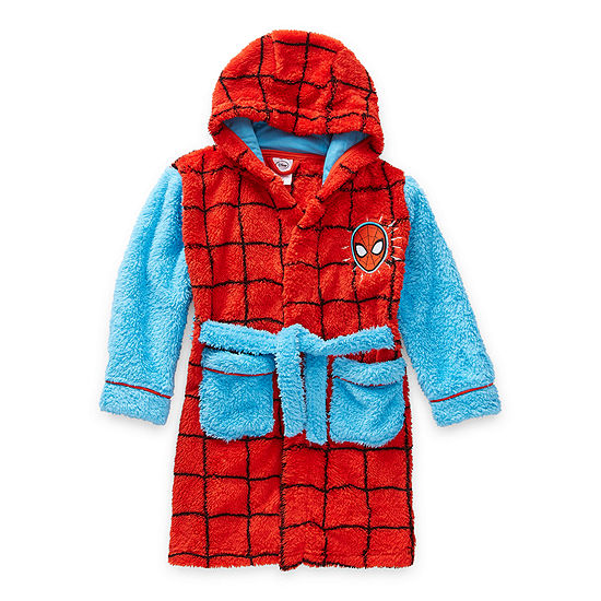 Disney Collection Little & Big Boys Spiderman Long Sleeve Mid Length Robe