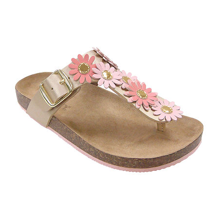  Miss Dynasty Dynasty Md Bloom Little & Big Girls Footbed Sandals