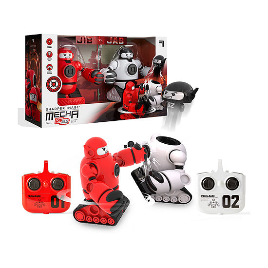 Sharper Image Mecha Rivals Remote Control Battle Robots, Two-Player Wireless Fighting Set With Lights And Sounds