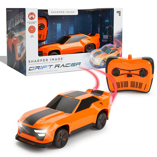 Sharper Image Drift Racer Remote Control Muscle Car, 2.4 Ghz Wireless Controller, Functional Led Headlights