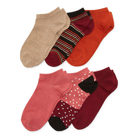 Mixit 6 Pair Low Cut Socks Womens, 4-10, Purple