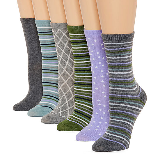 Mixit 6 Pair Crew Socks Womens