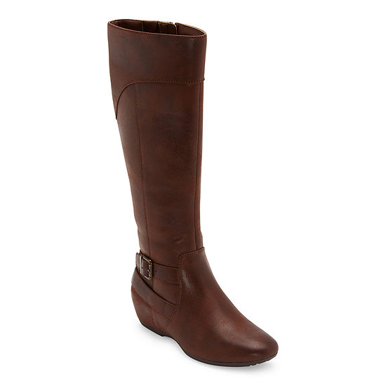 Bare Traps Womens Karmina Wedge Heel Riding Boots - JCPenney
