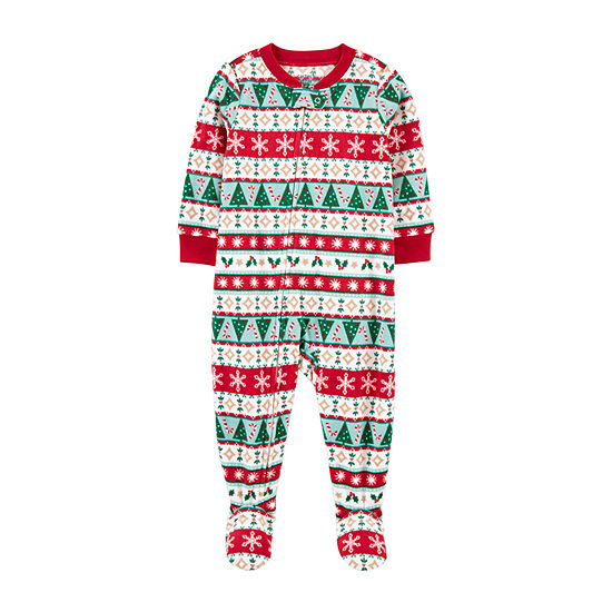 Carter's Toddler Unisex Crew Neck Long Sleeve Footed Pajamas
