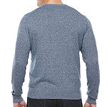 St. John's Bay Fine Gauge Mens V Neck Long Sleeve Pullover Sweater