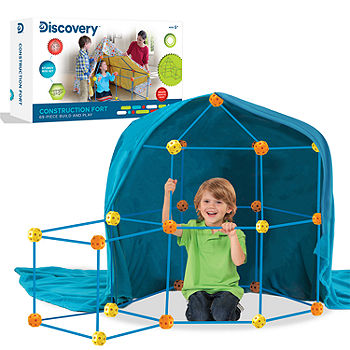 Discovery Kids Flexible Construction Fort with 44 Rods & 25 Connector  Blocks, , 69-piece, Age 5+