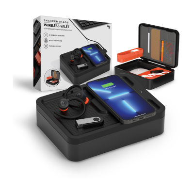 Sharper Image Portable Storage Valet with Charging Pad