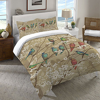 Laural Home Birds And Blossoms Midweight Comforter BABTCF, Color: Brown -  JCPenney