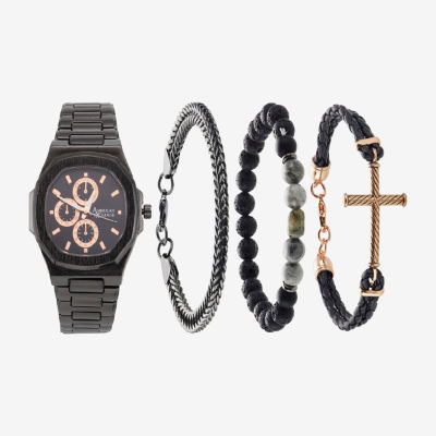 American Exchange Mens Chronograph Black Bracelet Watch 9795b-42-G02