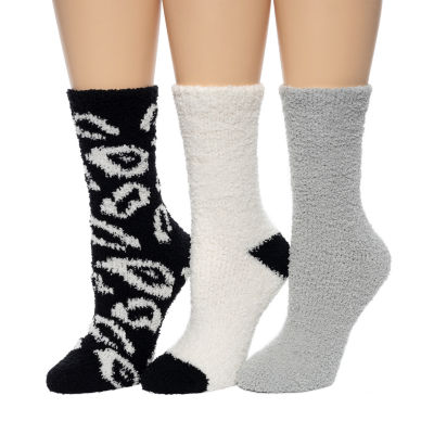 Cuddl Duds Cozy Gift Set 3 Pair Crew Socks Womens