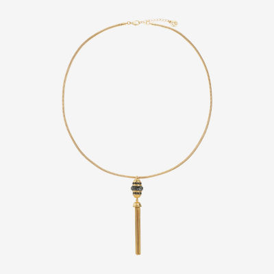 Liz Claiborne Tassel 26 Inch Snake Pendant Necklace