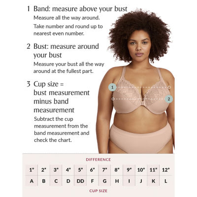 Plus Size Glamorise WonderWire Full Figure Minimizer Underwire Bra 9003