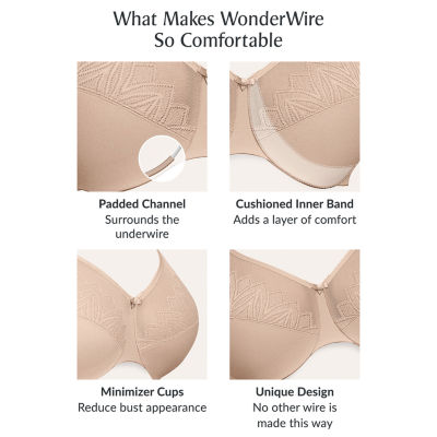 Glamorise Lace Comfort WonderWire® Underwire Bra-9855 - JCPenney