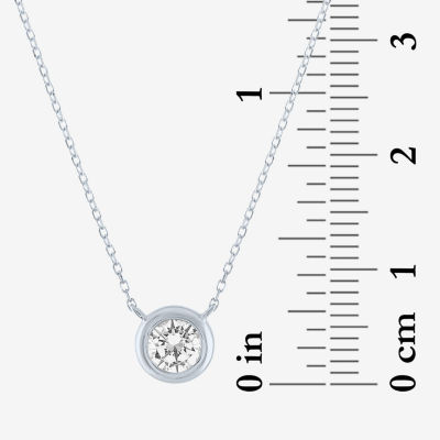 Diamond Addiction (G-H / Si2-I1) Womens 1/2 CT. T.W. Lab Grown White 10K Gold Round Pendant Necklace