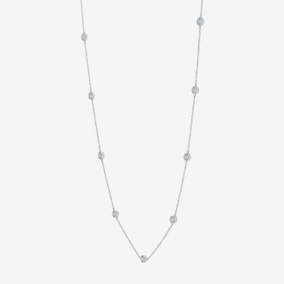 Diamond Addiction (G-H / Si2-I1) Womens 1 CT. T.W. Lab Grown White 10K Gold Tennis Necklaces