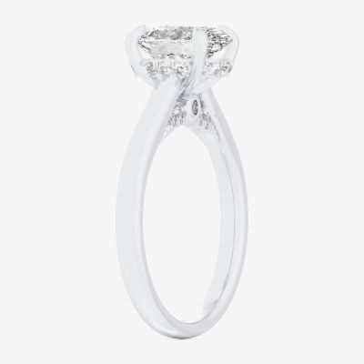 (G-H / Si1-Si2) Womens 2 1/5 CT. T.W. Lab Grown White Diamond 14K Gold Oval Engagement Ring