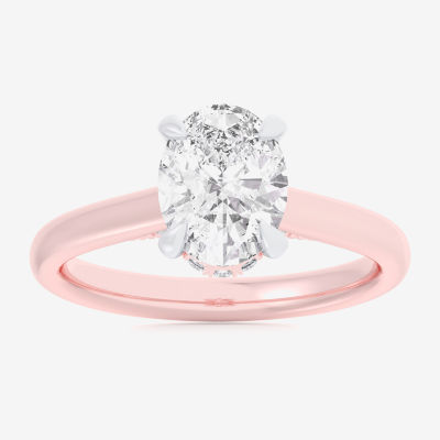 2.5Ct Lab Created Pink Diamond Bridal Set Engagement Ring White Gold Plated