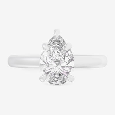 (G-H / Si1-Si2) Womens 2 1/5 CT. T.W. Lab Grown White Diamond 14K Gold Pear Engagement Ring