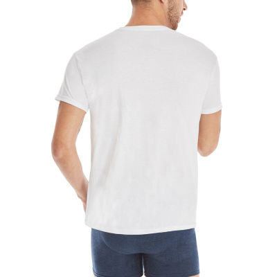 Hanes Ultimate Comfort Blend Mens 4 Pack Short Sleeve Crew Neck Moisture Wicking T-Shirt