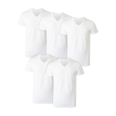 Hanes Ultimate Comfort Blend Mens 4 Pack Short Sleeve V Neck