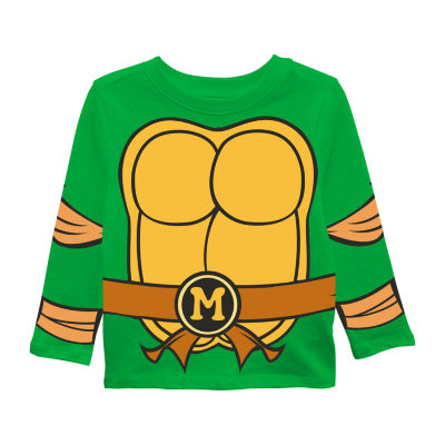 Toddler Boys Round Neck Long Sleeve Teenage Mutant Ninja Turtles Graphic T-Shirt