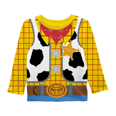 Disney Toddler Boys Round Neck Long Sleeve Toy Story Graphic T-Shirt