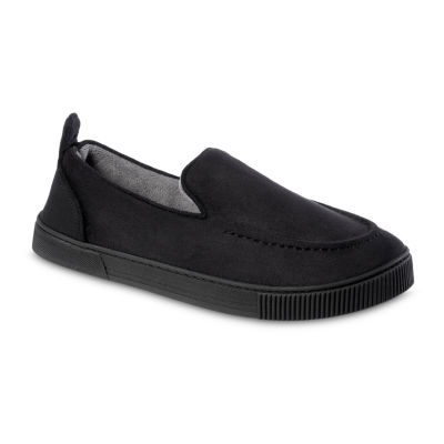 Isotoner Microsuede & Canvas Emmett Closed Back Mens Slip-On Slippers