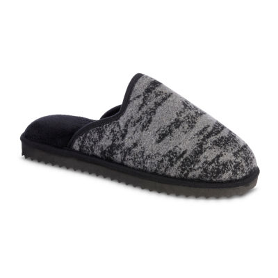 Isotoner Knit & Flannel Camo Cooper Mens Slip-On Slippers