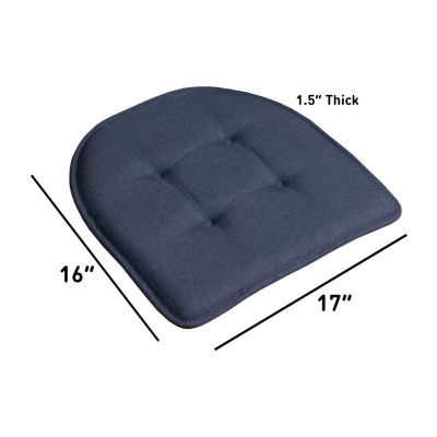 Sweet Home Collection Solid U-Shape Dining Cushion 16''x17''