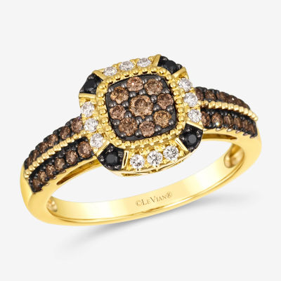 Le Vian® Ring featuring 3/8 CT. Chocolate Diamonds® 1/10 Nude Diamonds™ Blackberry Diamonds®set 14K Honey Gold™