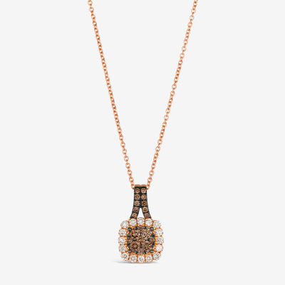 Le Vian® Pendant featuring 1/3 CT. Chocolate Diamonds® 1/4 CT. Nude Diamonds™ set in 14K Strawberry Gold®