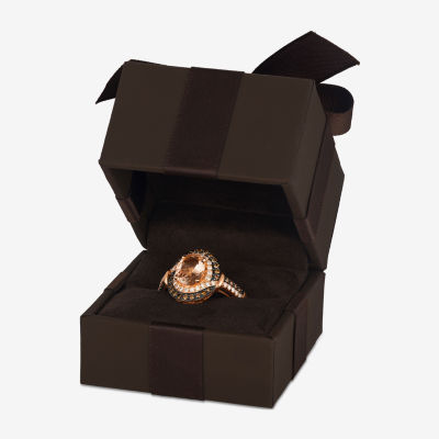 Le Vian® Ring featuring 1 1/3 cts. Peach Morganite™, Chocolate Diamonds® , 1/4 Nude Diamonds™  set 14K Strawberry Gold®