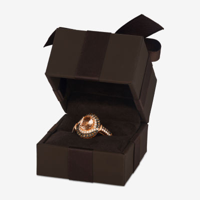 Le Vian® Ring featuring / CT. Peach Morganite™ 3/ Chocolate Diamonds® 1/ Nude Diamonds™ set 14K Strawberry Gold