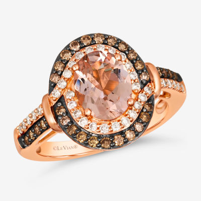 Le Vian® Ring featuring / cts. Peach Morganite™, 3/ Chocolate Diamonds