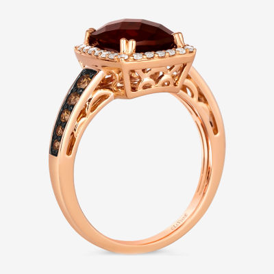 Le Vian® Ring featuring 3 5/8 cts. Pomegranate Garnet™, 1/4 Chocolate Diamonds® , Nude Diamonds™  set 14K Strawberry Gold®