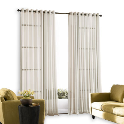 CHF Soho Voile Sheer Grommet Top Single Curtain Panel