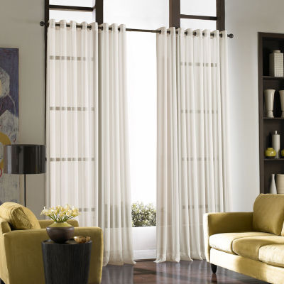 CHF Soho Voile Grommet Top Sheer Single Curtain Panel