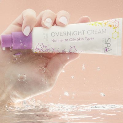 Spa Sciences Overnight Cream For Oily To Normal Skin   Facial Night Cream With Niacinamide   1.8 Fl Oz