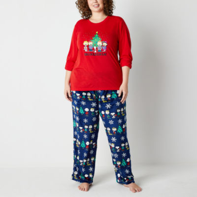 Peanuts Snoopy Women's and Women's Plus Pajama Set, 3-Piece 