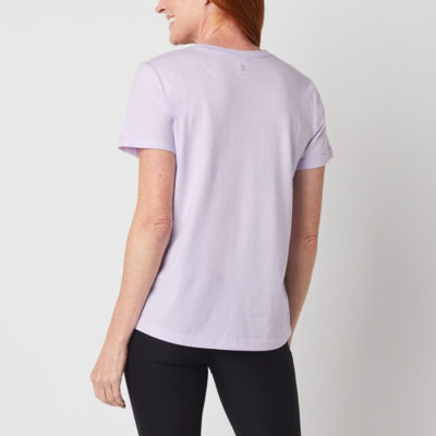 Xersion Womens Cotton Crew Neck Short Sleeve T-Shirt