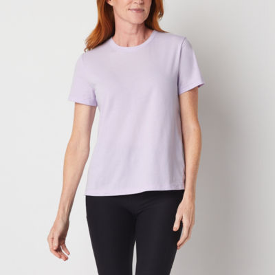 Xersion Womens Cotton Crew Neck Short Sleeve T-Shirt