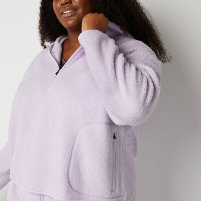 Xersion Womens Sherpa Pullover Hoodie Plus - JCPenney in 2023